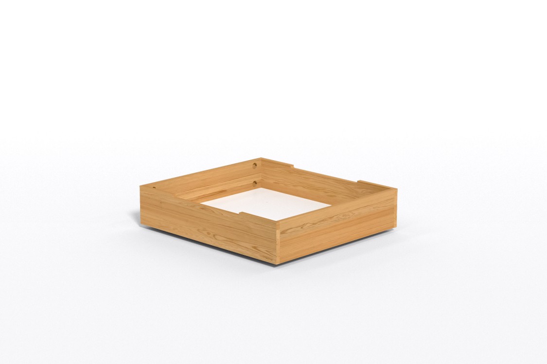 Lot de 2 tiroirs de rangement en bois massif