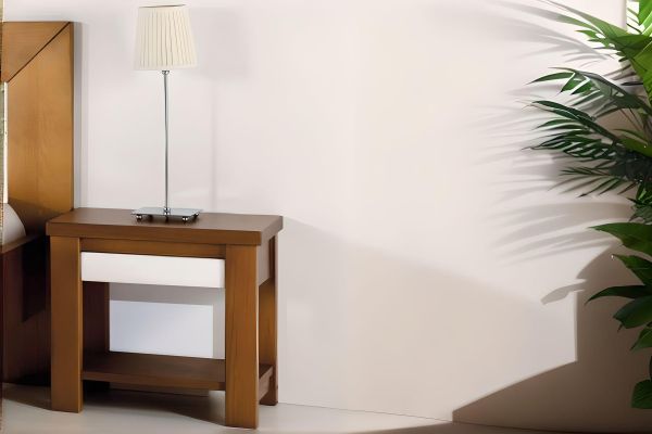 Table de chevet Duo avec tiroir brossé