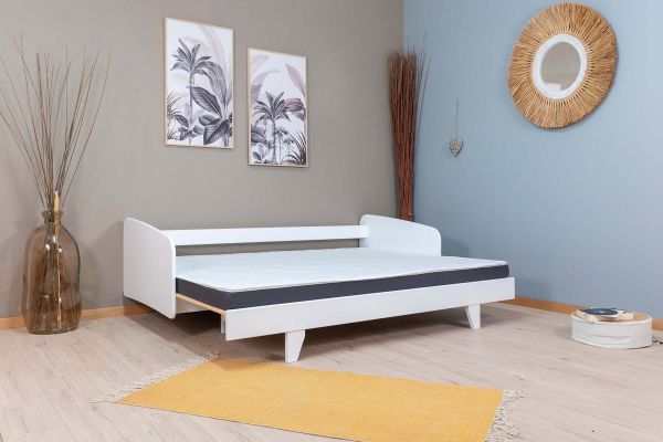 Lit banquette adulte extensible orion + étagère