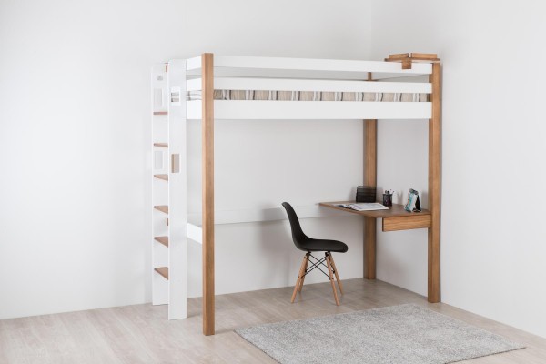 Mezzanine haute 90x190 avec espace petit bureau / CARLIT