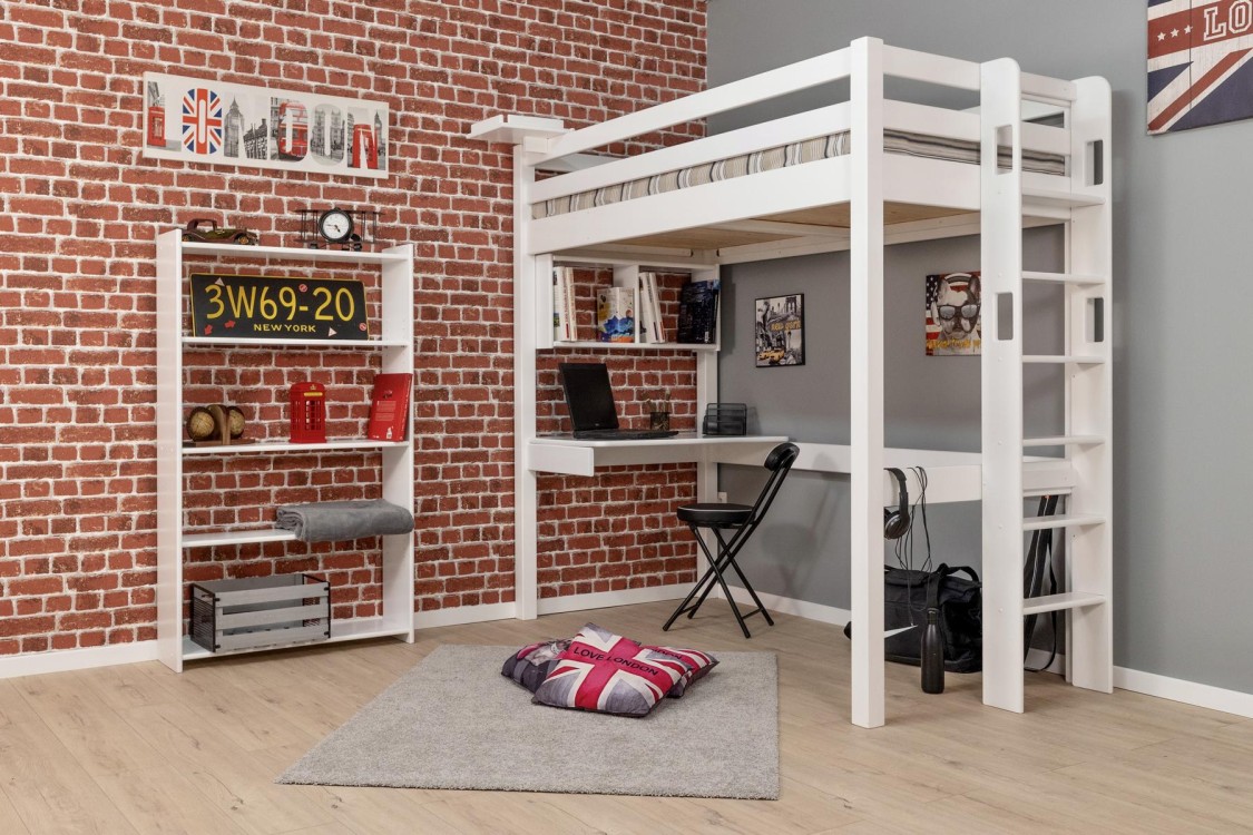 Mezzanine haute 120x190 avec coin bureau en 120 / CARLIT