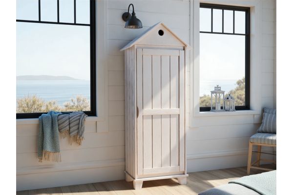 Petite armoire 1 porte style cabanon de plage