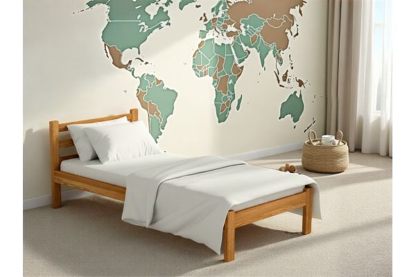 Lit pied de lit bas en pin massif FIDJI