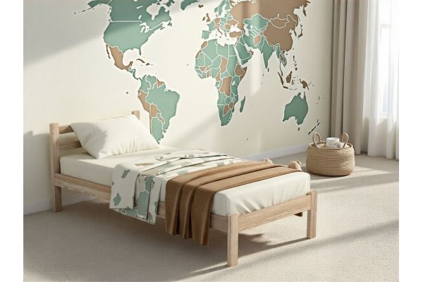 Lit pied de lit bas en pin massif FIDJI