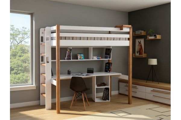 Lit mezzanine 90x190 aménageable CARLIT