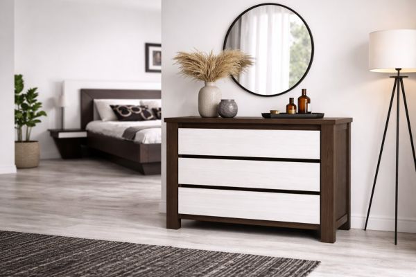 Commode Duo – façades en bois brossé