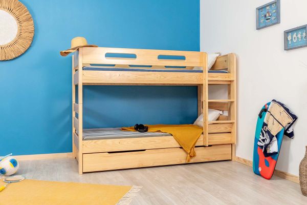 Lit superposé dissociable en bois avec tiroir  / Tana