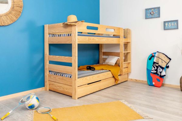 Lit superposé dissociable en bois avec tiroir  / Tana